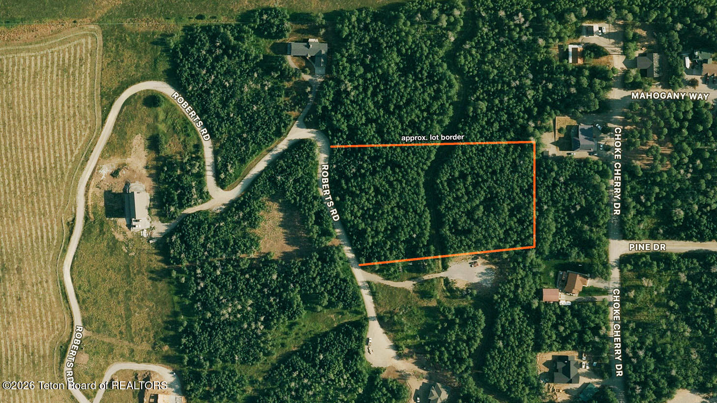 Lot 34 Roberts Road Etna, WY 83118 - Photo 2 of 8 Roberts lot 34 satellite