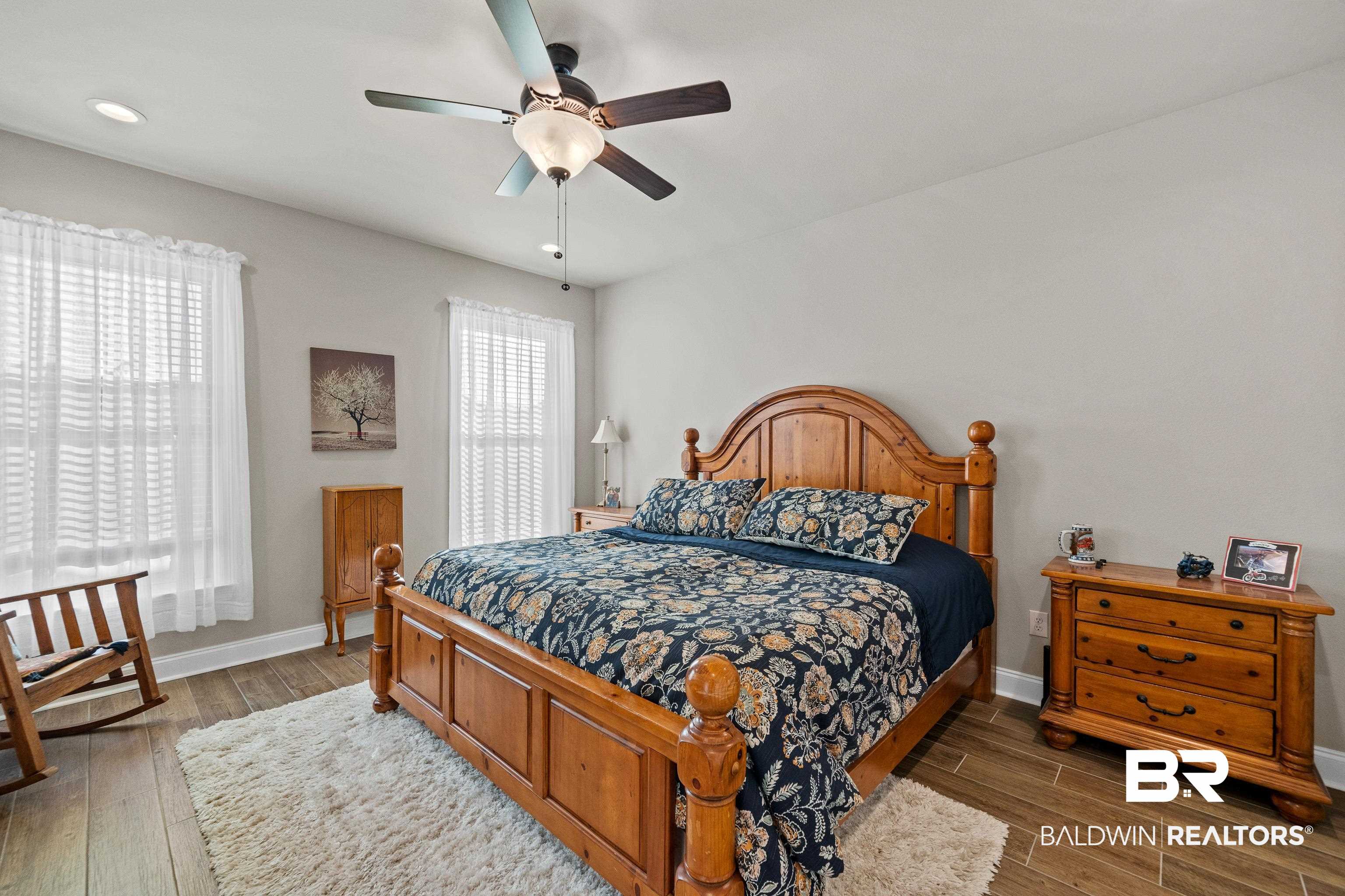 1390 Aldon Street Foley, AL 36535 - Photo 12 of 31 Bedroom with wood finish floors and ceiling fan