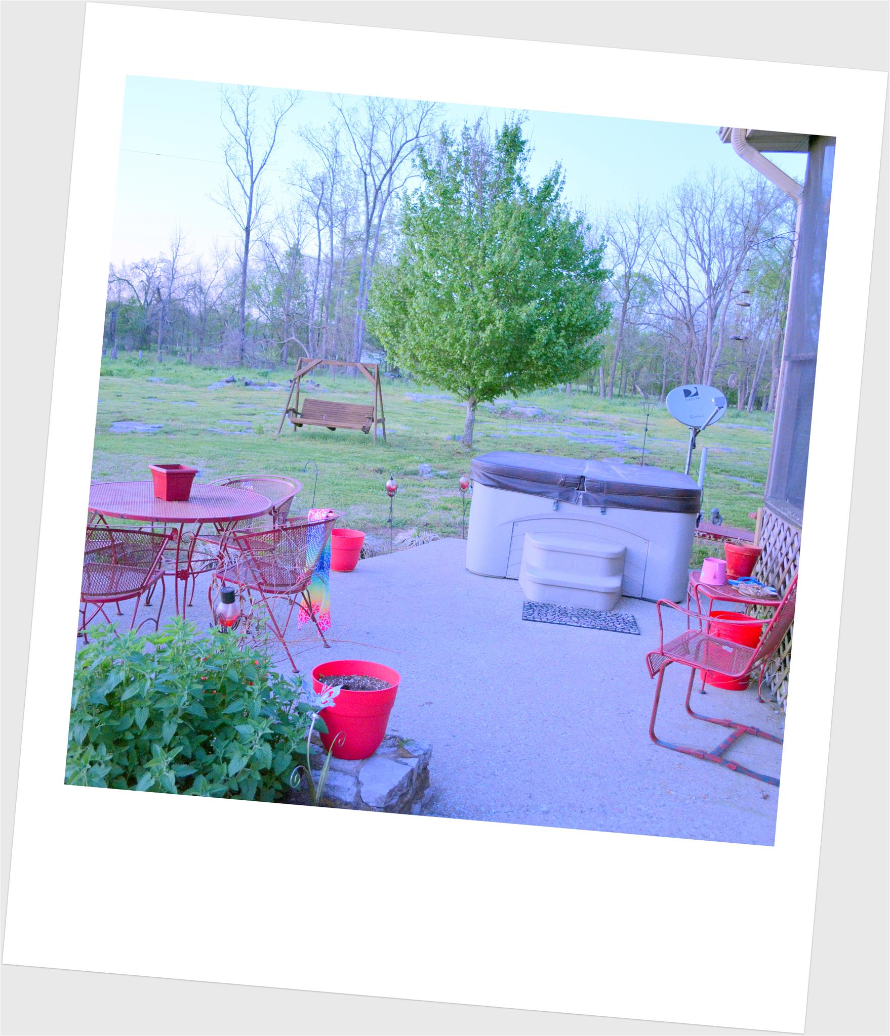 2656 Cairo Bend Road Lebanon, TN 37087 - Photo 4 of 18 a view of a backyard with table and chairs potted plants and large tree
