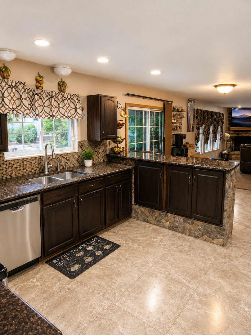 720 Ridge Drive Marengo, IL 60152 - Photo 10 of 34 a kitchen with stainless steel appliances granite countertop a sink stove and cabinets