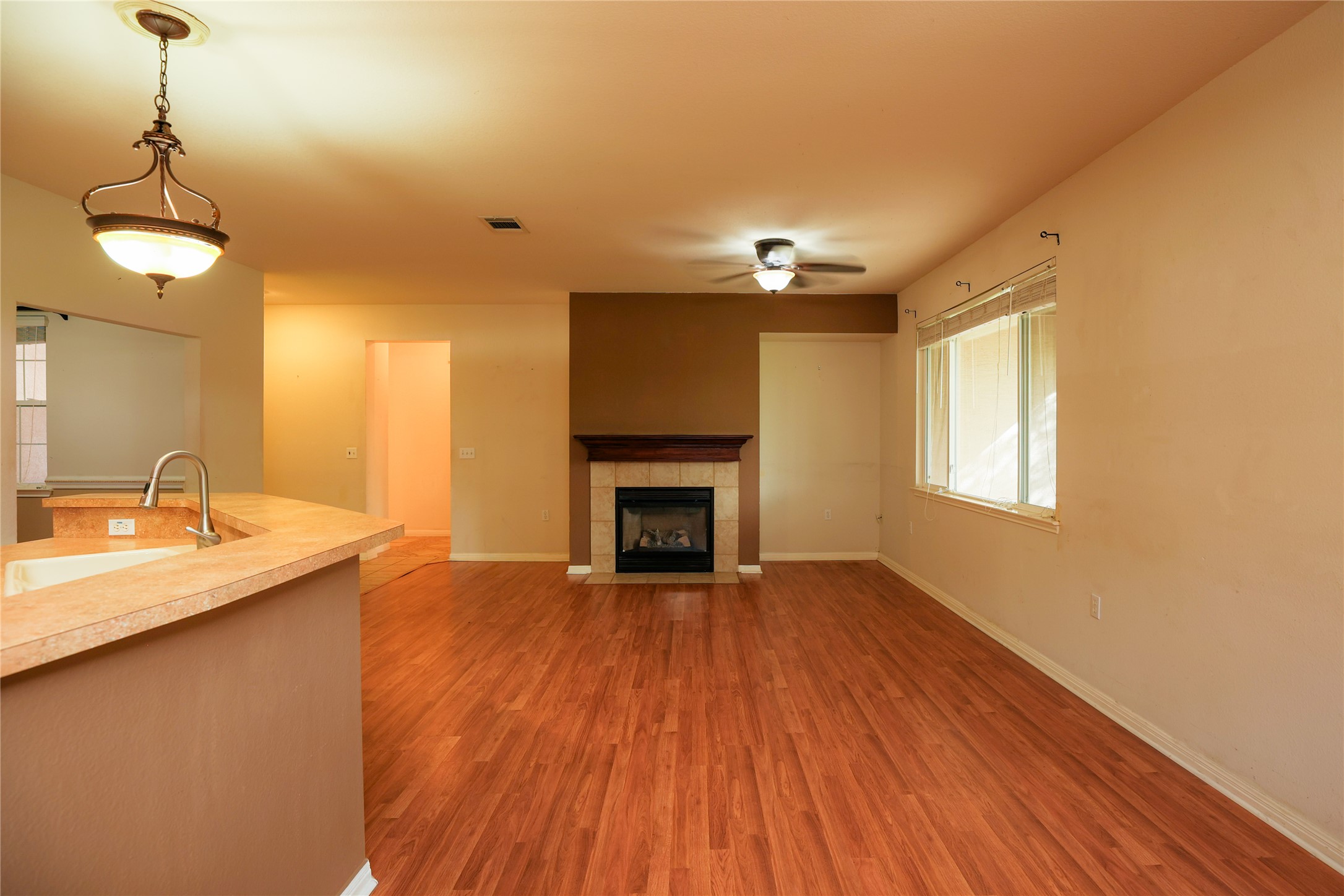 225 Red Poppy Trail Georgetown, TX 78633 - Photo 12 of 15 open concept with fireplace