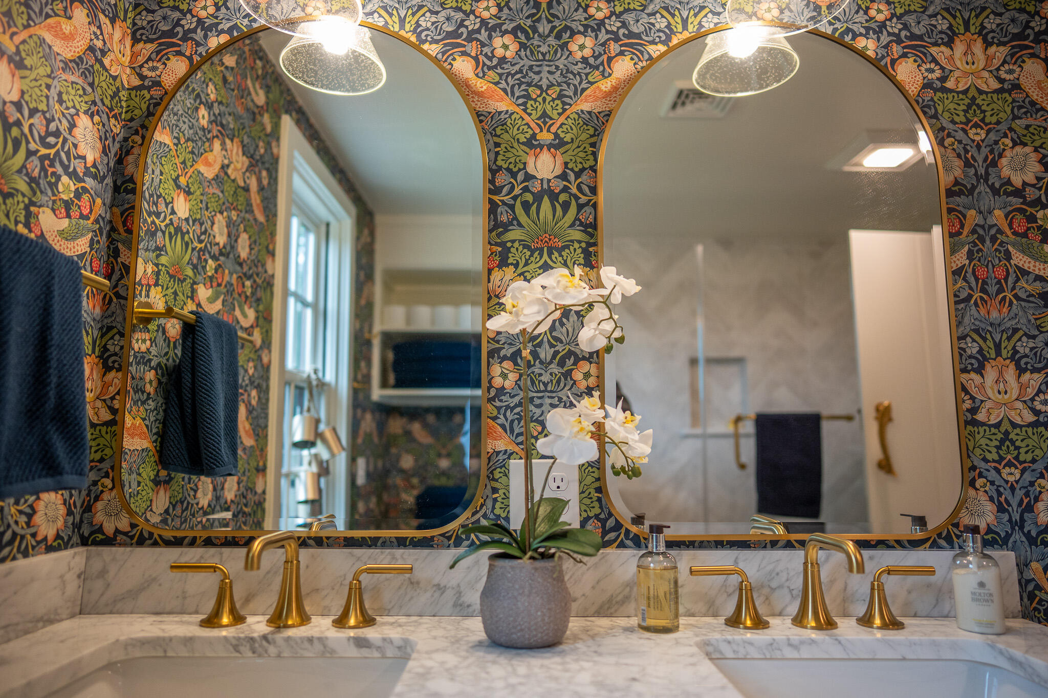 625 Bridge Road Eastham, MA 02642 - Photo 43 of 104 a bathroom with a double vanity sink and a mirror