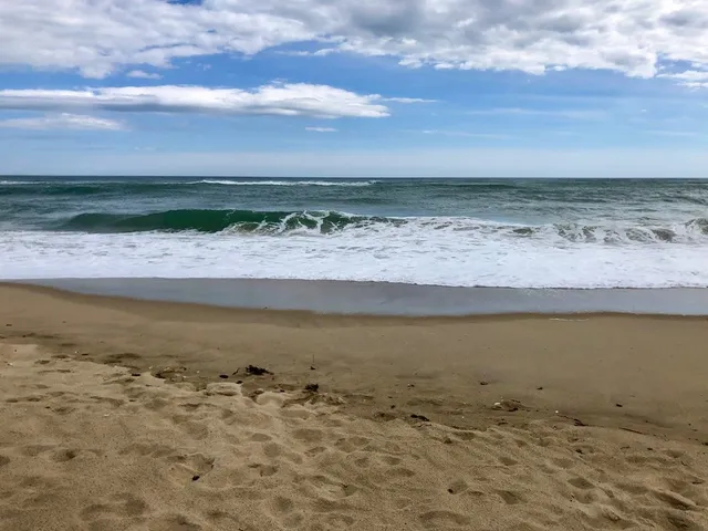a view of an ocean beach