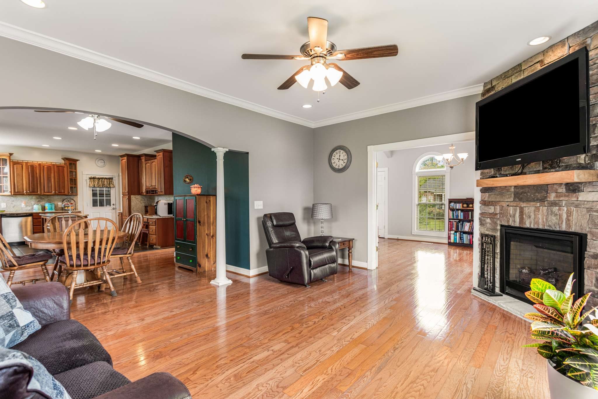 3600 Legacy Drive Springfield, TN 37172 - Photo 16 of 50 a living room with furniture fireplace and flat screen tv