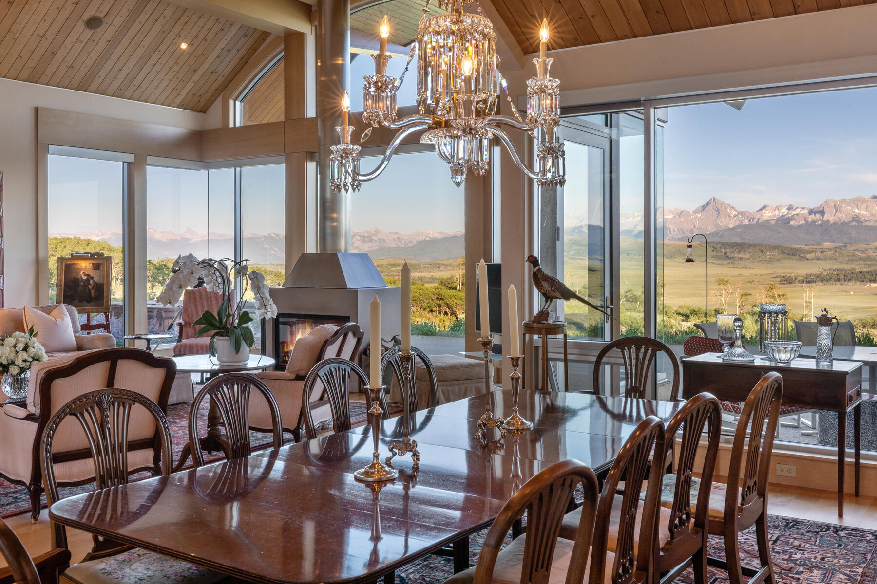 1804 Ranch Road Placerville, CO 81430 - Photo 5 of 52 a view of a dining room with furniture window and outside view