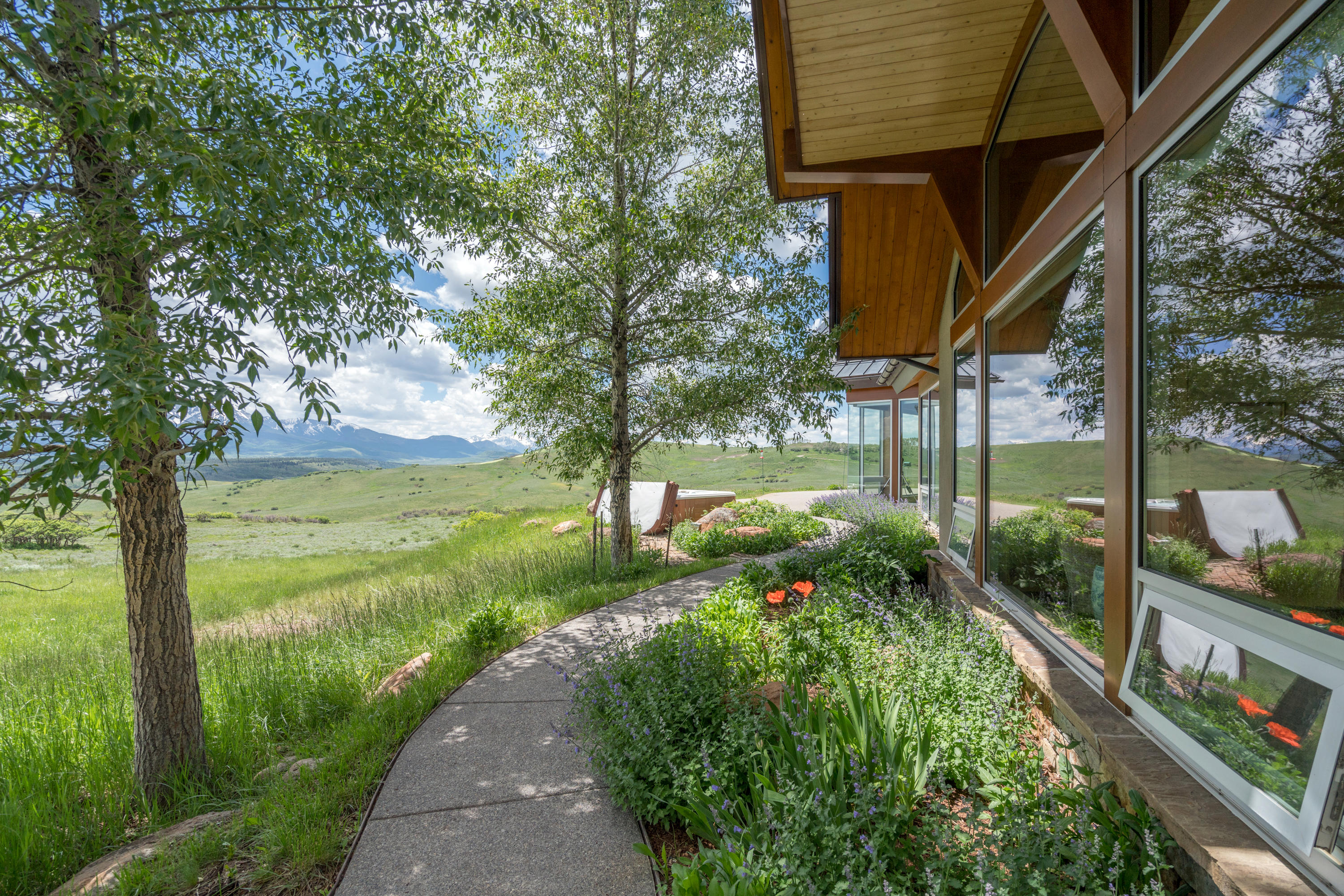 1804 Ranch Road Placerville, CO 81430 - Photo 43 of 52 a view of a backyard with garden