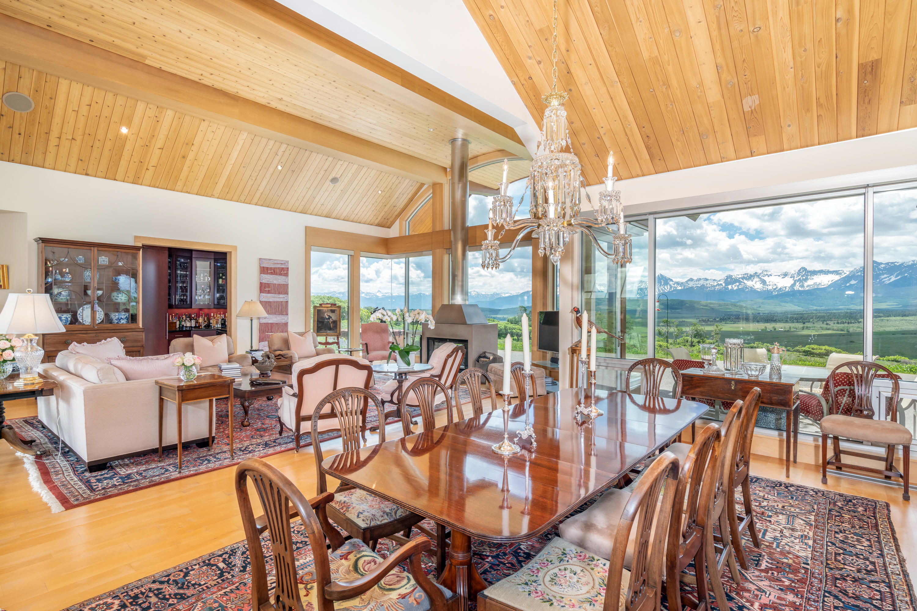 1804 Ranch Road Placerville, CO 81430 - Photo 9 of 52 a view of a dining room with furniture window and outside view