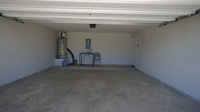 a view of a room with a bench