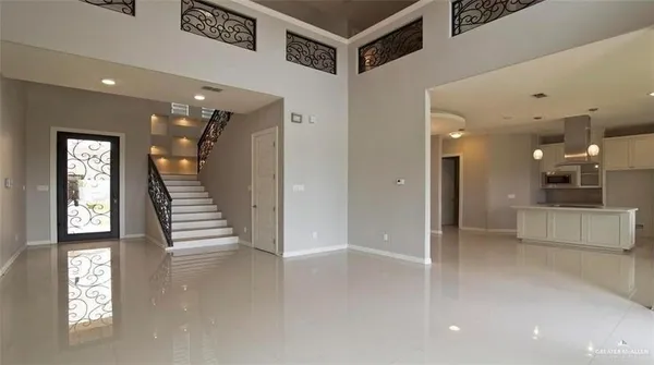 a view of entryway and hall with a window