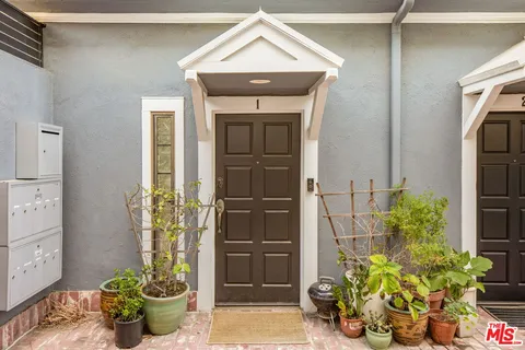 a view of a wooden door