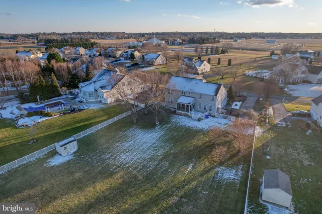 an aerial view of multiple house