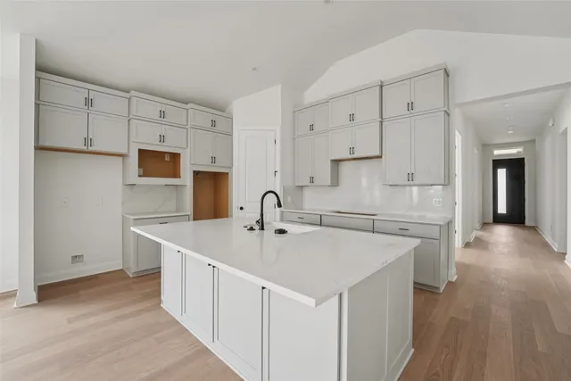 a view of a bathroom sink and a mirror