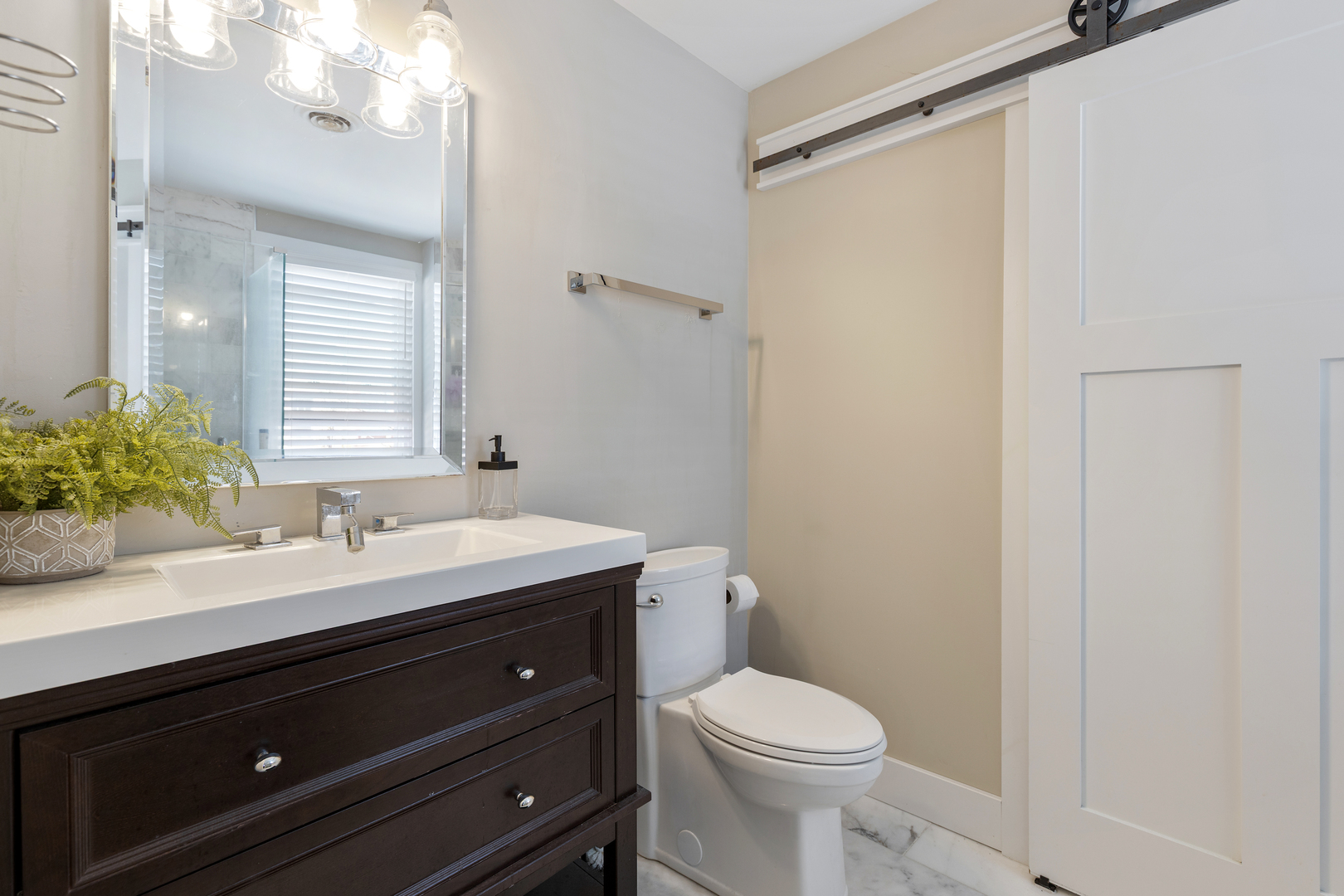 219 West Main Street St. Charles, IL 60174 - Photo 12 of 30 a bathroom with a sink a toilet a mirror and a shower