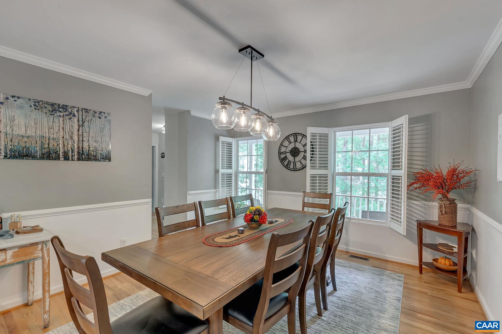 57 Amethyst Road Palmyra, VA 22963 - Photo 13 of 36 a view of a dining room with furniture window and wooden floor
