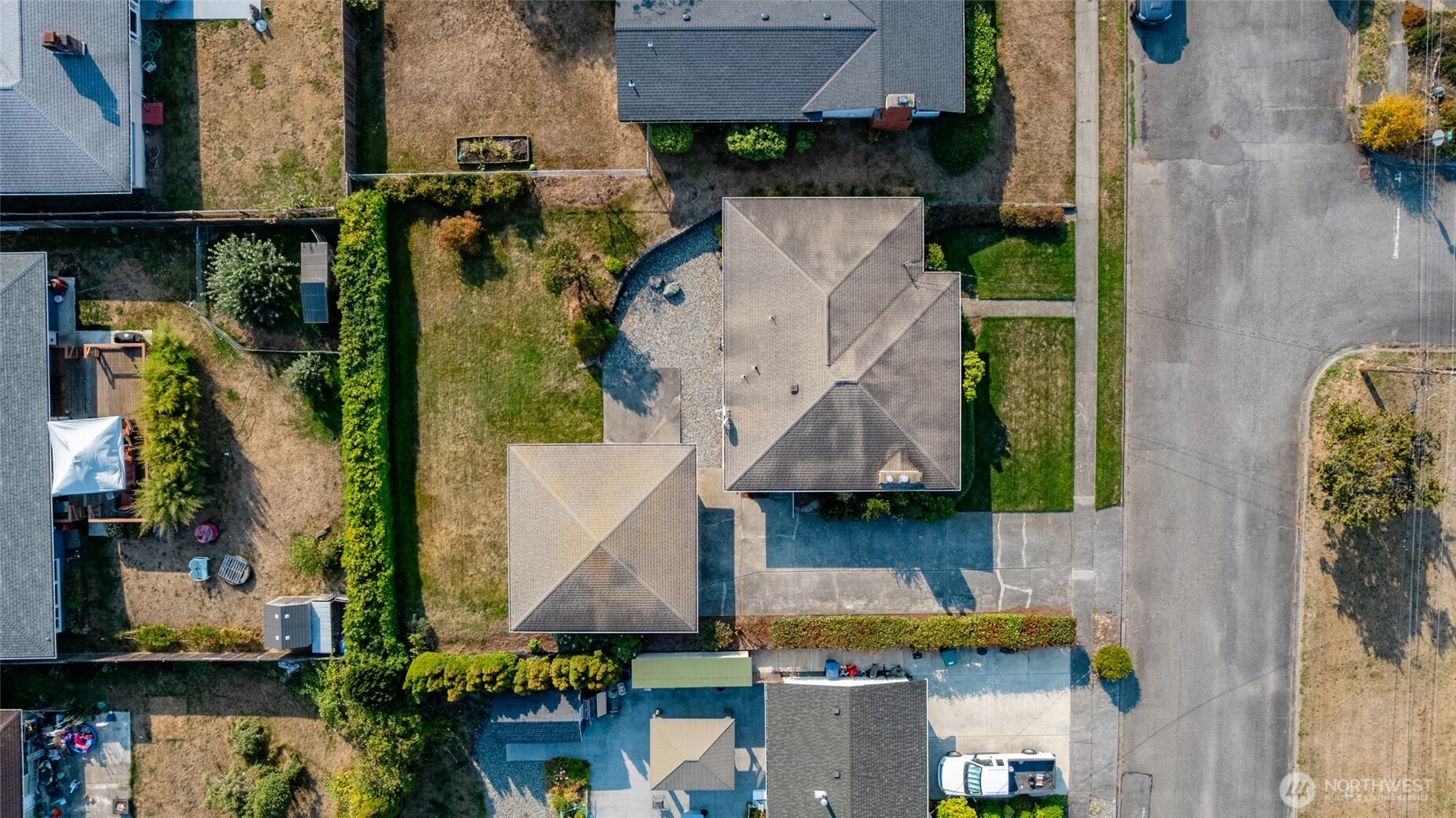 1307 26th Street Anacortes, WA 98221 - Photo 40 of 40 an aerial view of residential houses with outdoor space