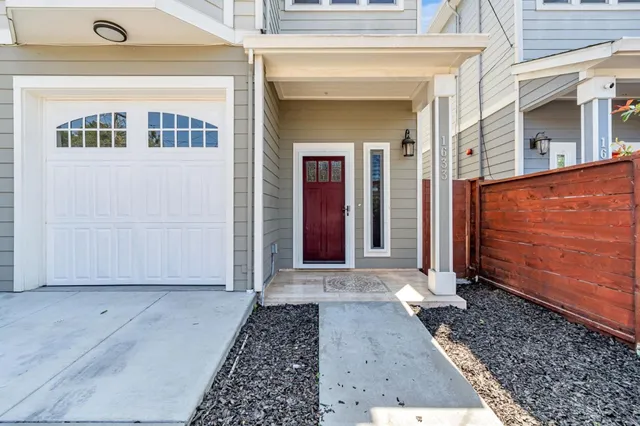 a view of a front door of a house