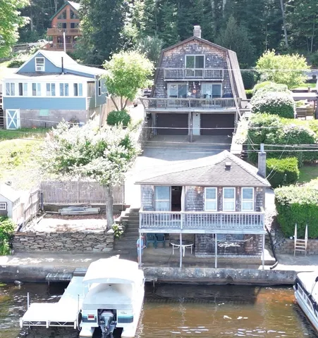 a view of a house with a ocean view