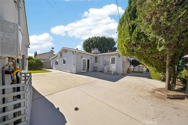 a view of a house with a patio