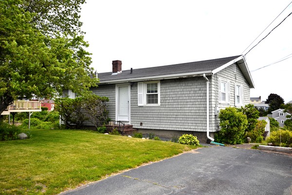 a view of a house with a backyard
