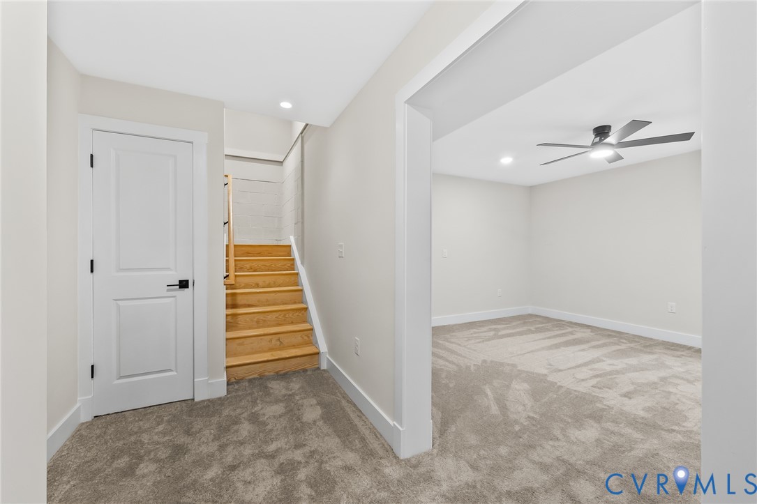 34 Turkeysag Trail Palmyra, VA 22963 - Photo 27 of 44 a view of a hallway with staircase and white walls