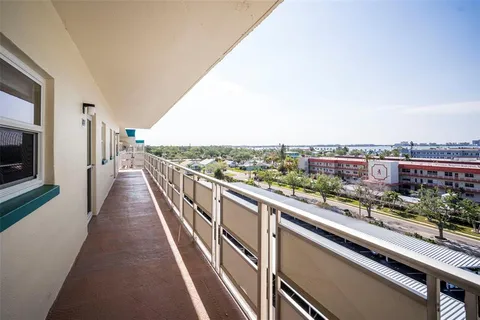 a view of balcony with city view