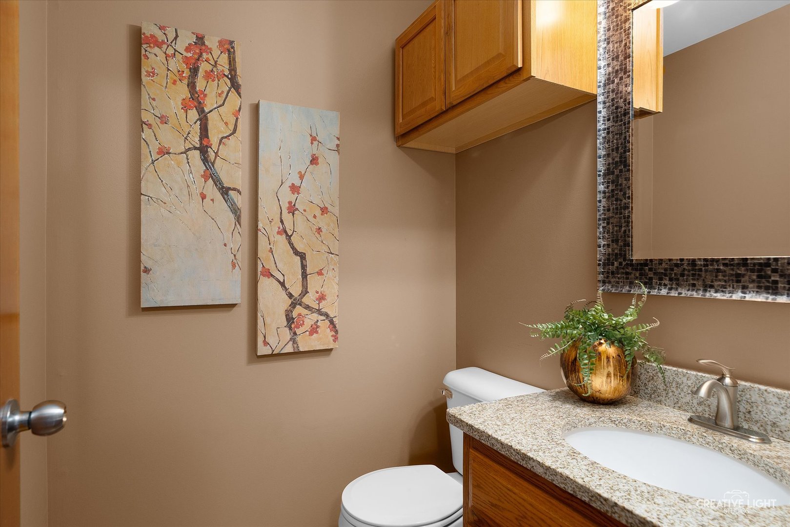 1185 Lewis Road Geneva, IL 60134 - Photo 12 of 28 a bathroom with a granite countertop sink and a mirror
