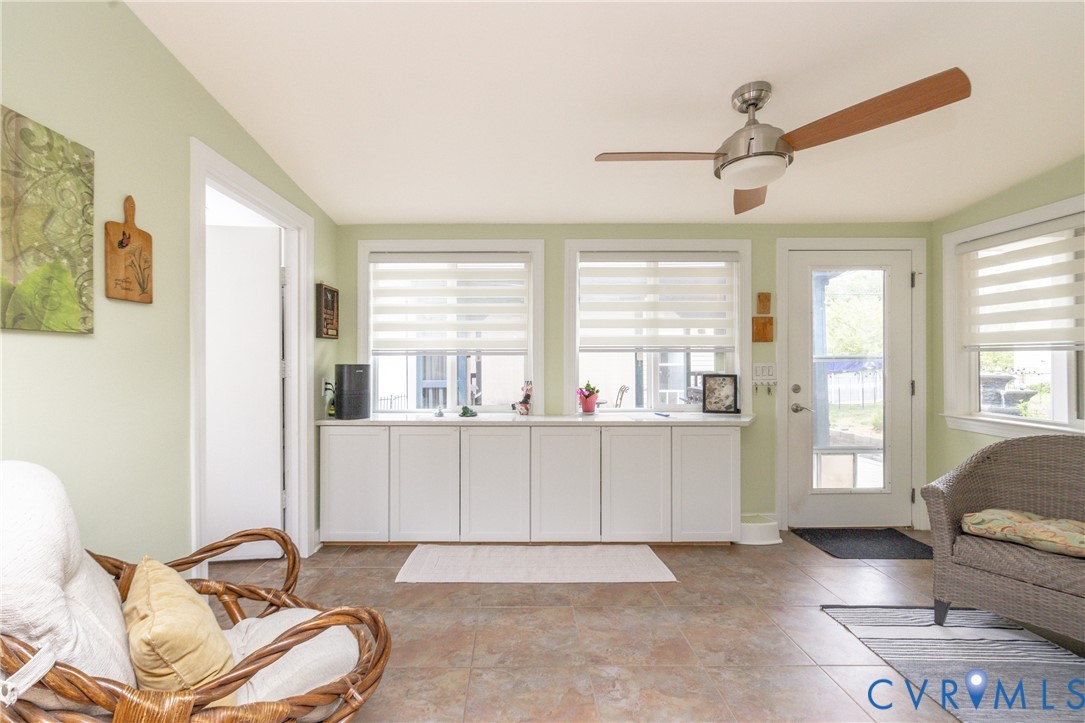 1303 Elon Road Henrico, VA 23229 - Photo 18 of 62 Ceiling fan, tile floor, built-in cabinetry with q