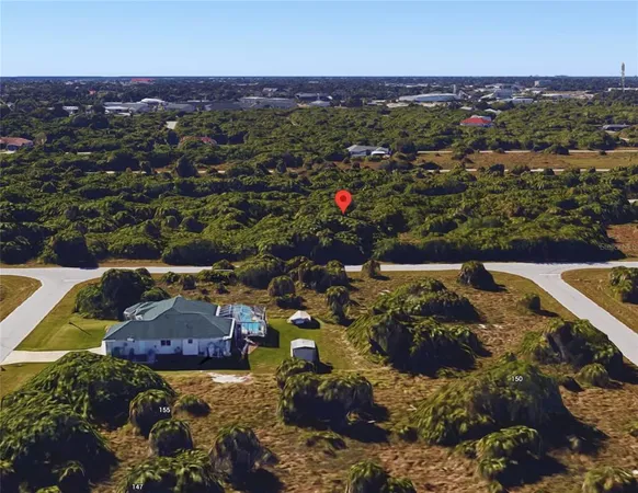 an aerial view of a building