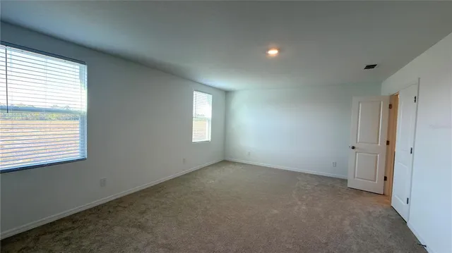 an empty room with an entryway