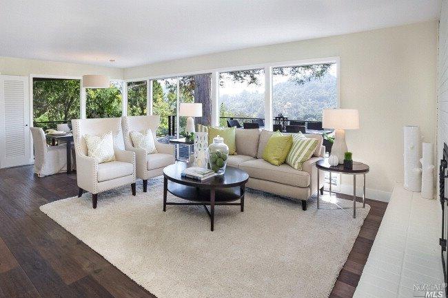 90 Oak Ridge Road San Rafael, CA 94903 - Photo 1 of 1 a living room with furniture and a large window
