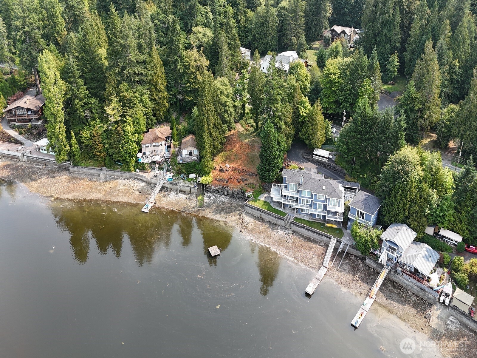 17871 Highway 106 Belfair, WA 98528 - Photo 15 of 18 an aerial view of a house with a yard and lake view
