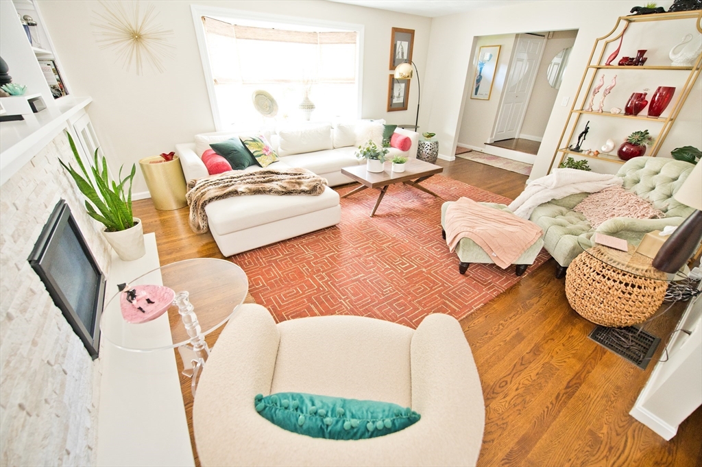 16 Warren Avenue Newton, MA 02465 - Photo 6 of 42 a living room with furniture and a wooden floor