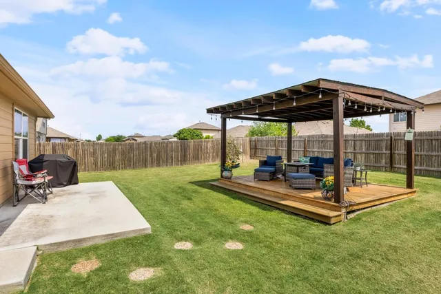 a view of a park with slide