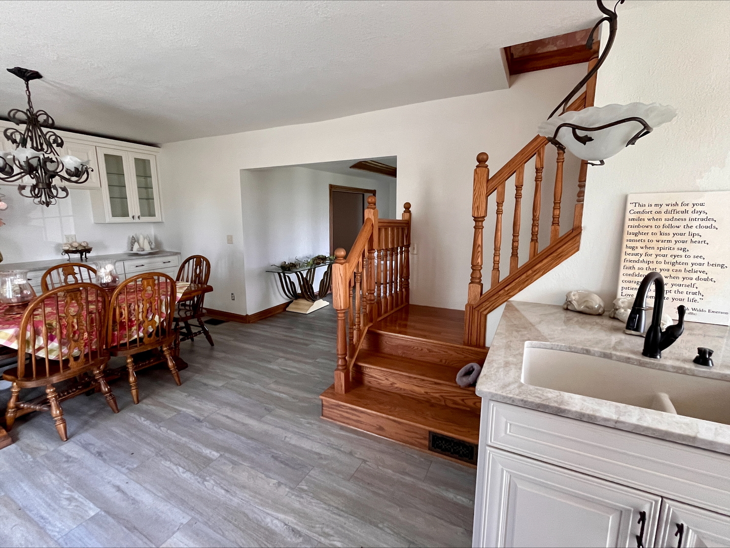 1116 East 2300 North Road Danforth, IL 60930 - Photo 25 of 32 a view of hall way with furniture and carpet