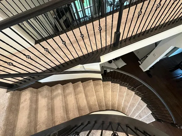 a view of stairs