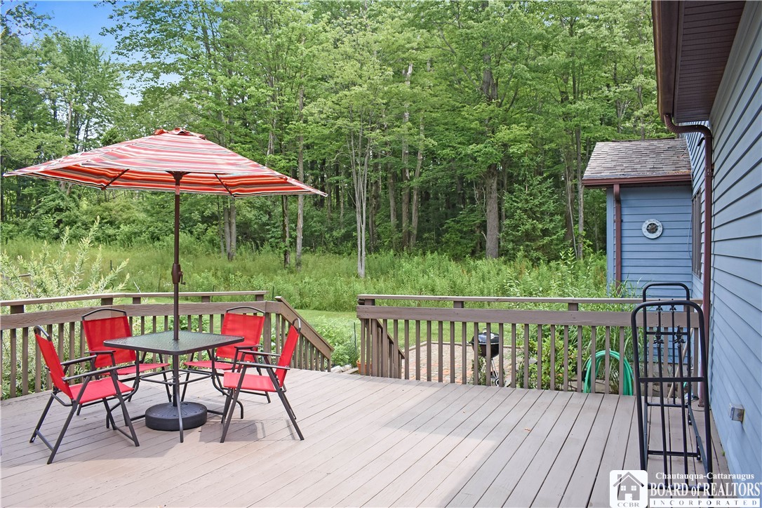 3045 West Oak Hill Road Ellicott, NY 14701 - Photo 24 of 34 view of deck looking onto backyard
