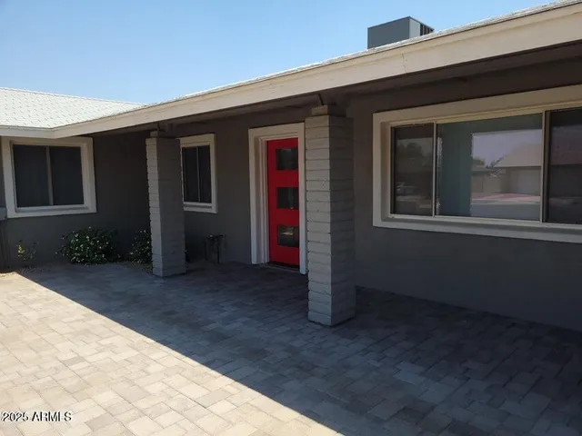 a backyard of a house