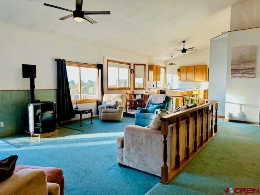 105 Indian Hill Road Mosca, CO 81146 - Photo 17 of 38 Sunken in living area. New ceiling fan.