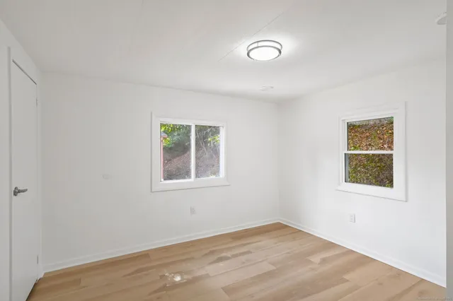 an empty room with a window