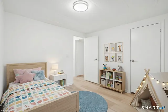 an empty room with a window