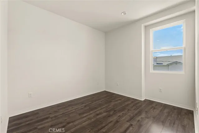 a view of small space with wooden floor