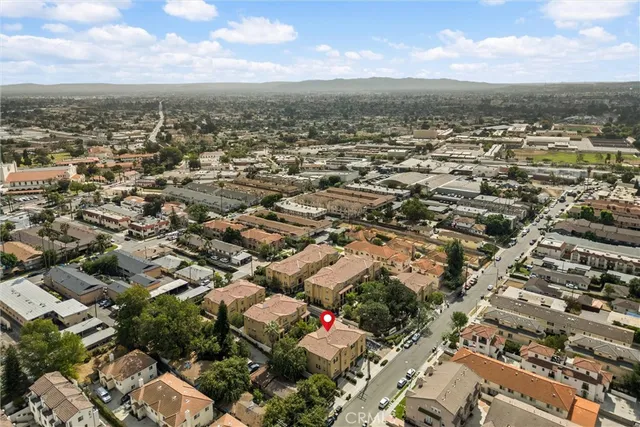an aerial view of multiple house