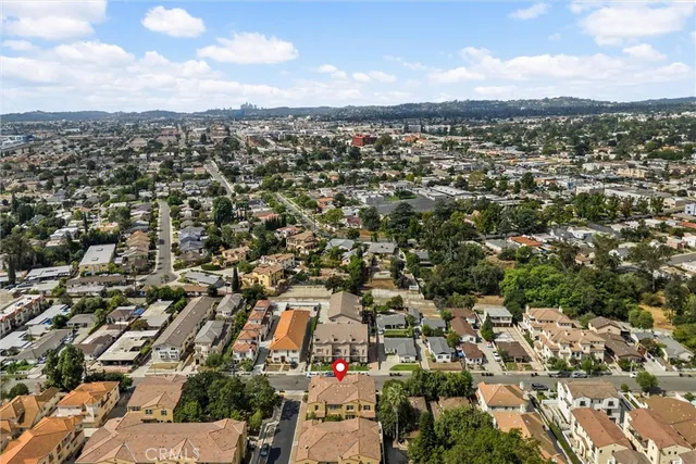 an aerial view of a city