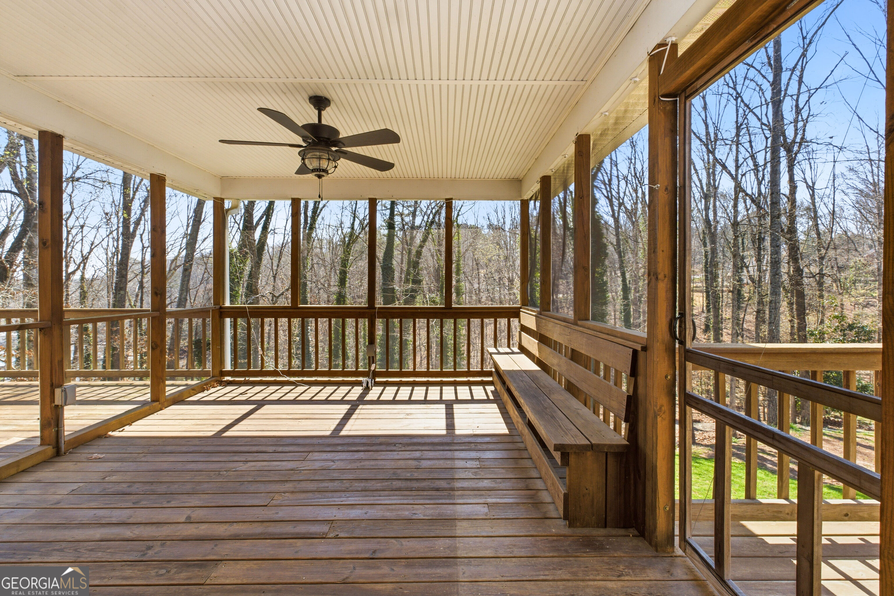 3302 Hickory Point Gainesville, GA 30506 - Photo 37 of 73 a view of balcony with wooden floor
