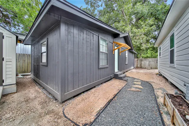 a backyard of a house