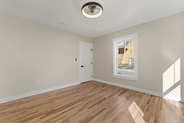 an empty room with window