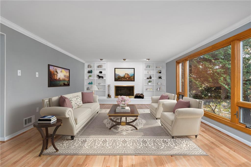 8210 Bramble Lane Pittsburgh, PA 15237 - Photo 2 of 25 a living room with furniture or couch and a large window