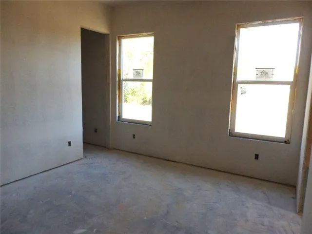 an empty room with a window