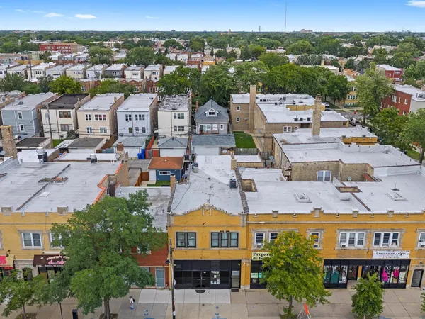 an aerial view of city