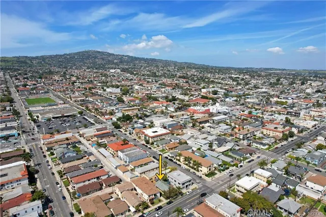 an aerial view of a city